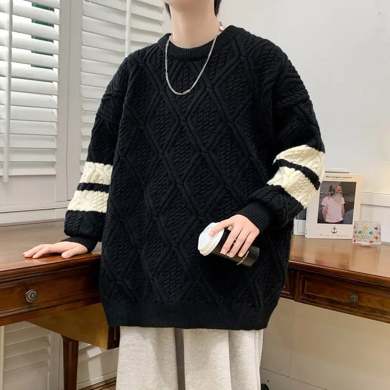 Men's Round Neck Brocade Sweater Autumn And Winter CJWY1912078