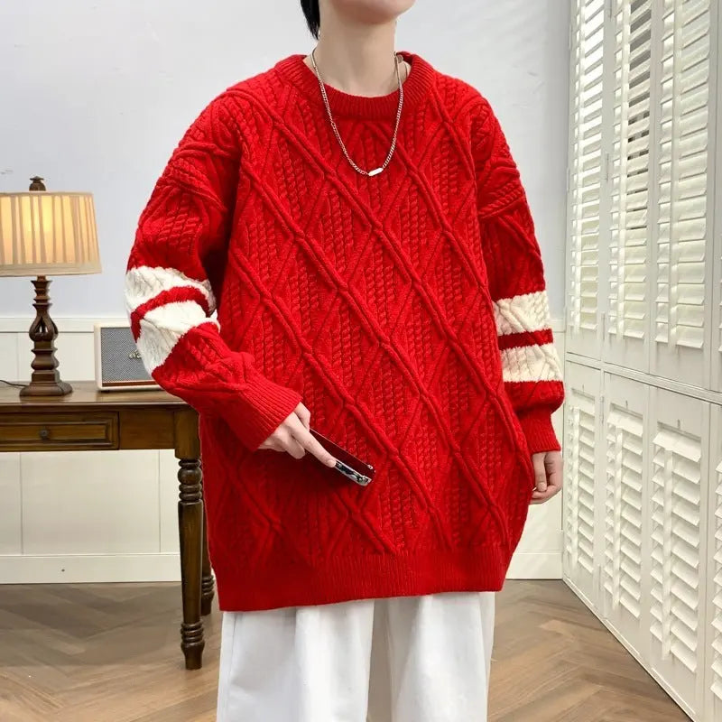 Men's Round Neck Brocade Sweater Autumn And Winter CJWY1912078