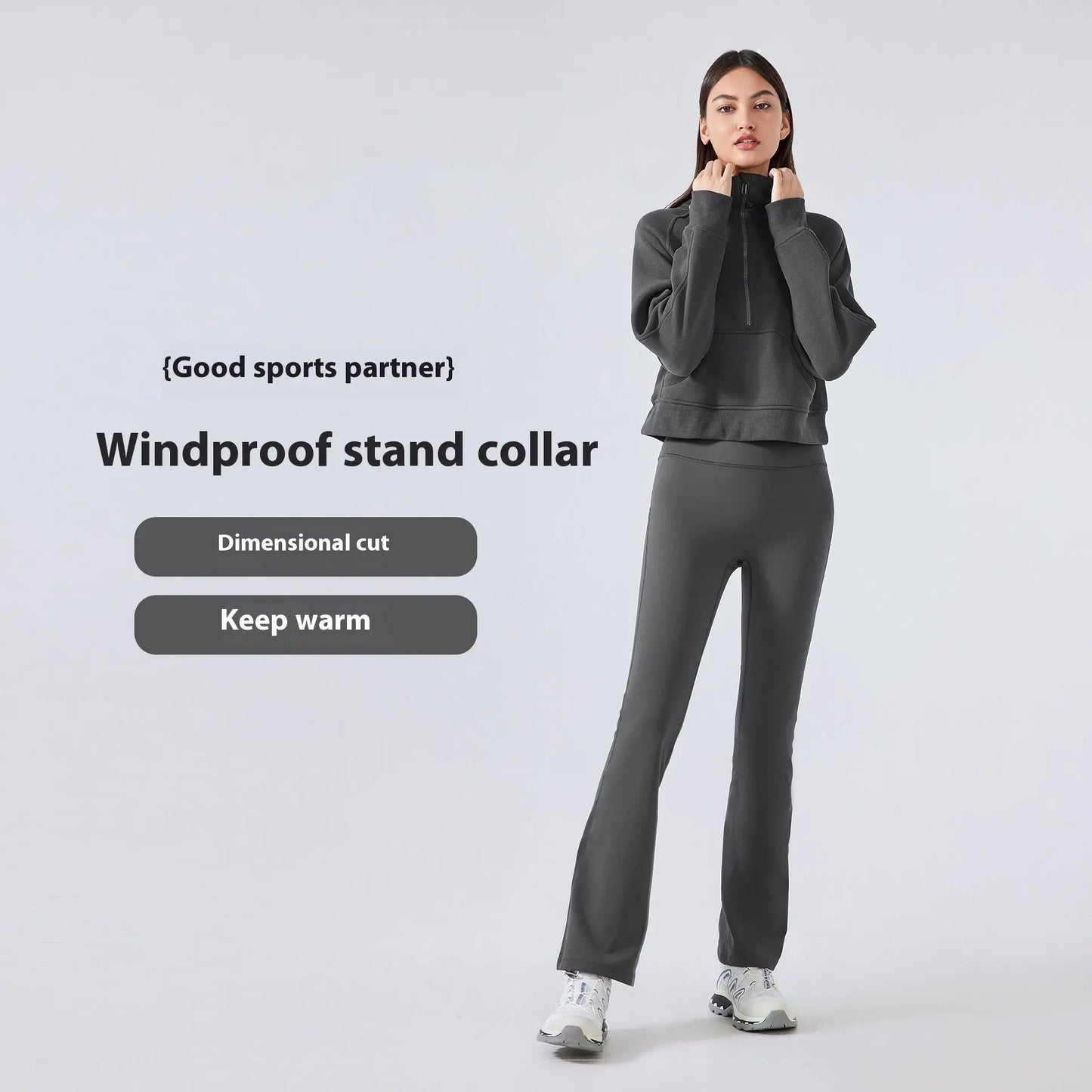 Outer Wear Thermal Fleece Thickening Exercise Sweater jacket CJWY1912078