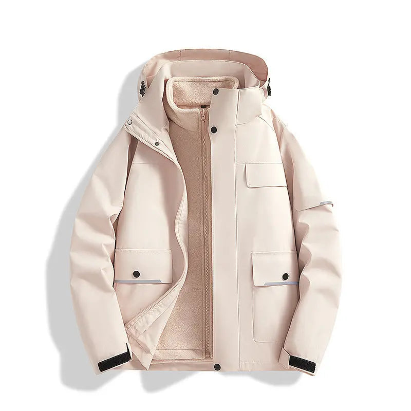 Windproof And Waterproof 3 In 1 Shell Jacket InsPrint