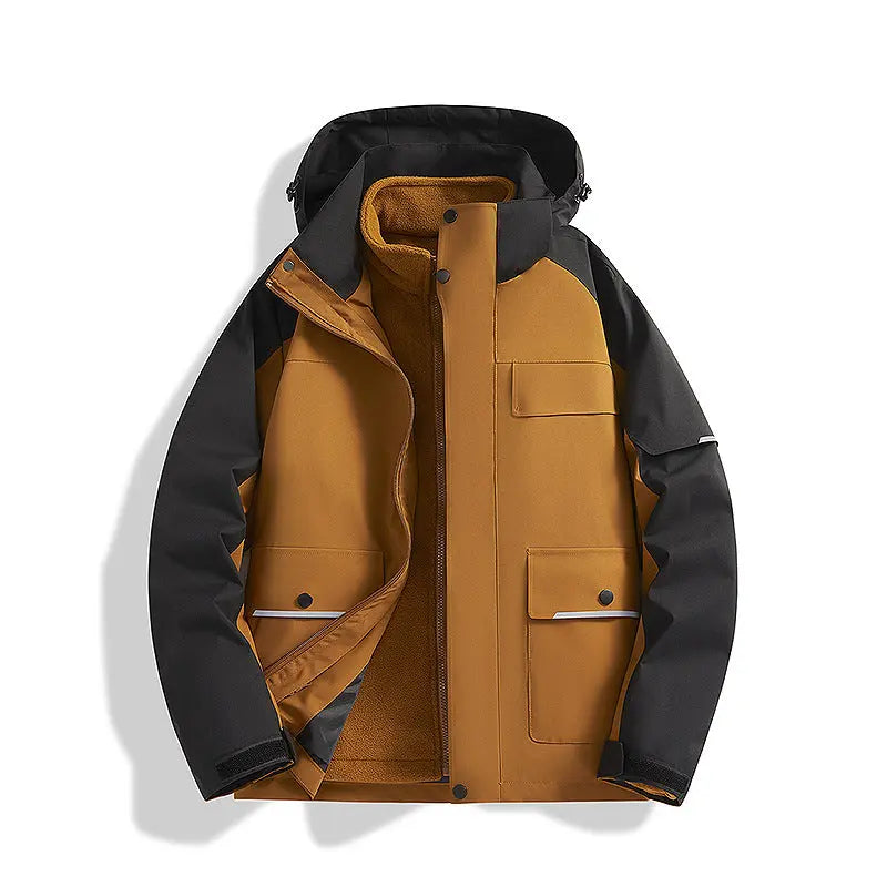 Windproof And Waterproof 3 In 1 Shell Jacket InsPrint