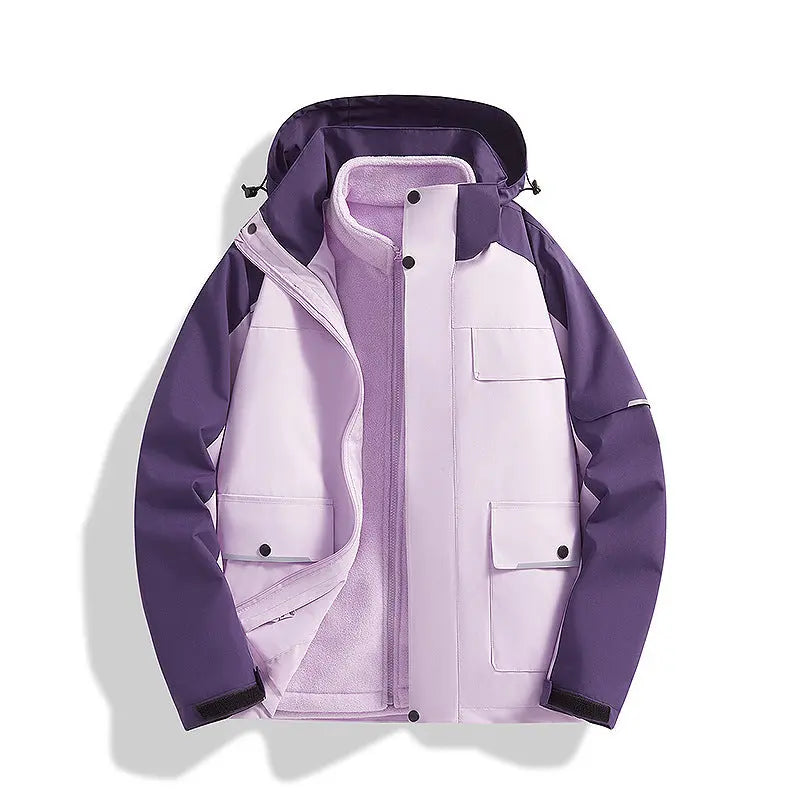 Windproof And Waterproof 3 In 1 Shell Jacket InsPrint