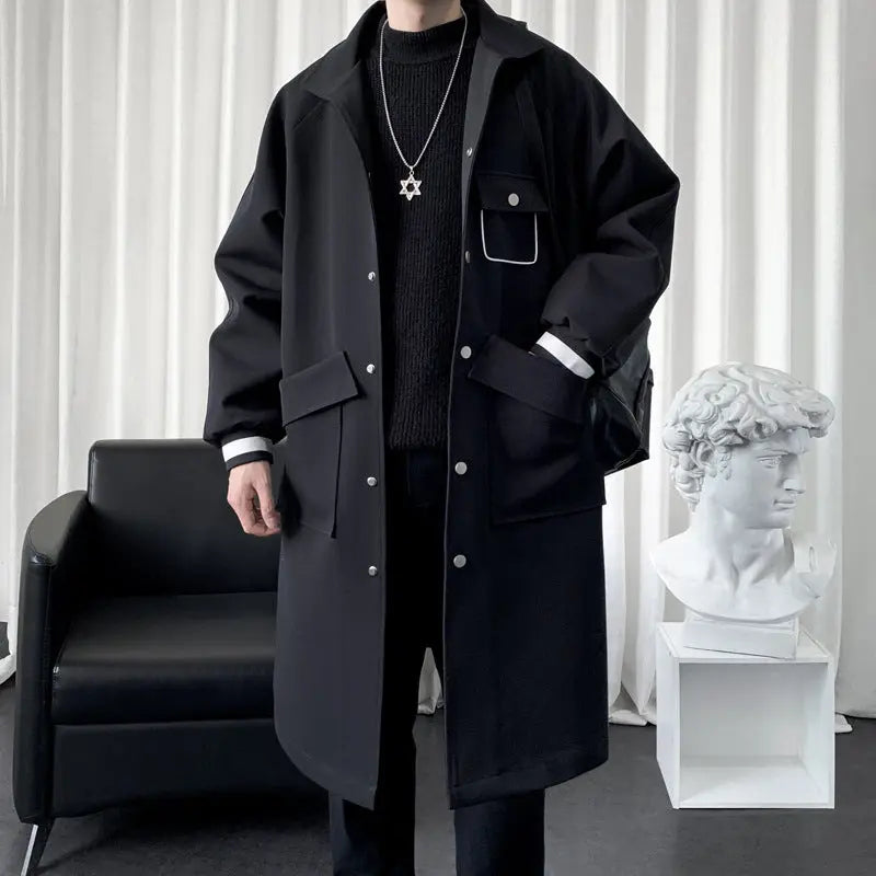 Men's Mid-length Temperament Overknee Overcoat CJWY1912078