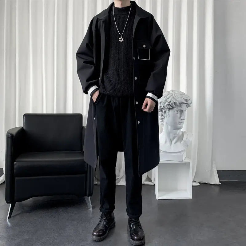 Men's Mid-length Temperament Overknee Overcoat CJWY1912078