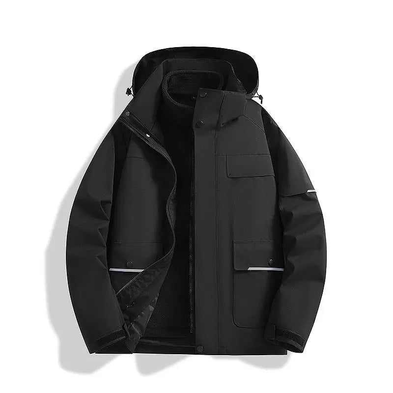 Windproof And Waterproof 3 In 1 Shell Jacket InsPrint