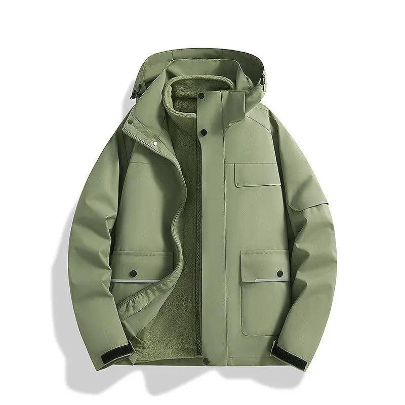 Windproof And Waterproof 3 In 1 Shell Jacket InsPrint